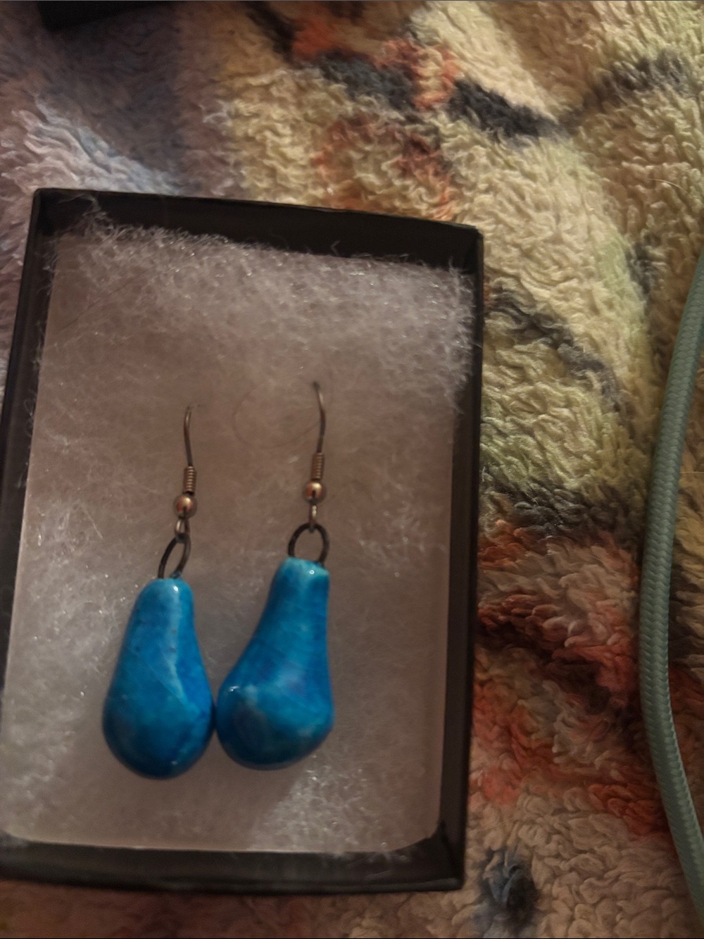 Turquoise Teardrop Dangle Earrings - Women Jewelry